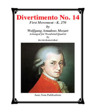 DIVERTIMENTO #14 MVT 1 K 270 WOODWIND QUARTET cover Thumbnail